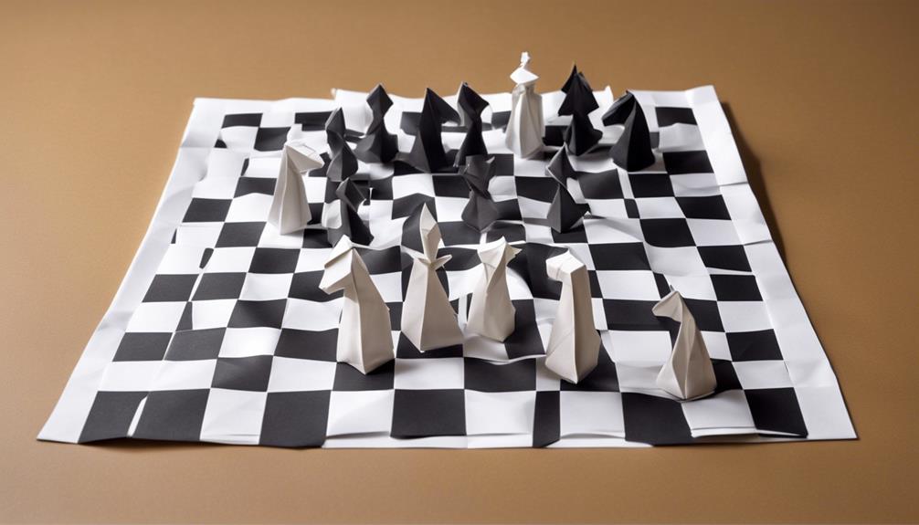 strategic chess game played