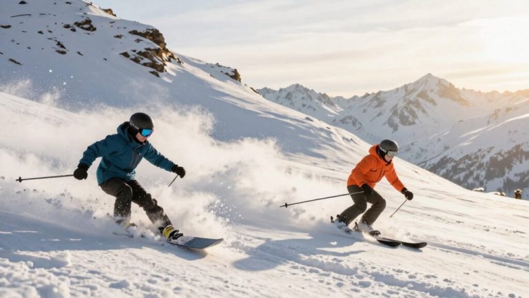 snowboarding and skiing comparison