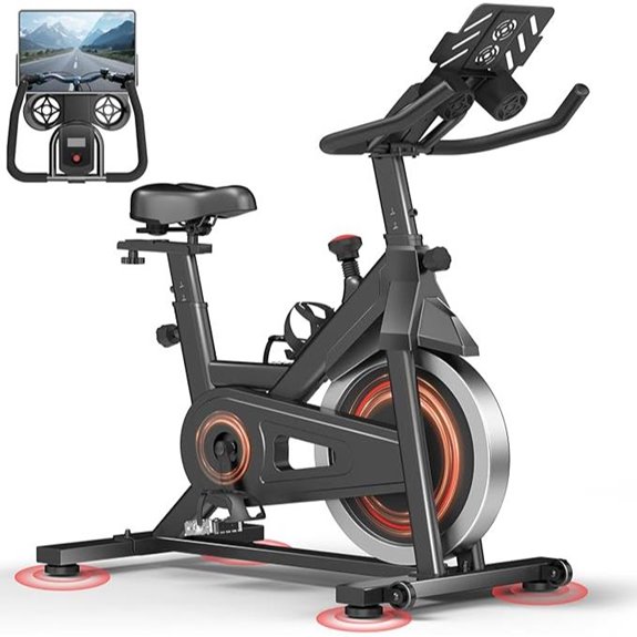 CURSOR FITNESS Exercise Bike with App and Comfort Seat