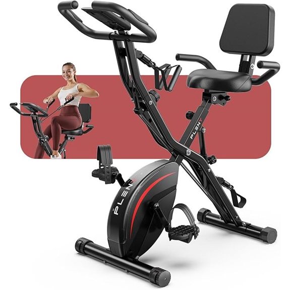 Pleny Folding Exercise Bike for Home Gym