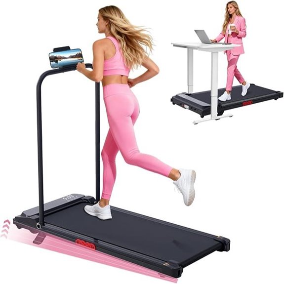 Walking Pad with Handle Bar and Incline Treadmill