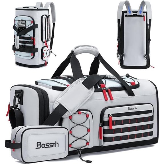Bosstin 45L Gym Duffle Bag with Shoe Compartment