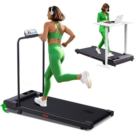 Walking Pad Treadmill with Handle Bar and Incline