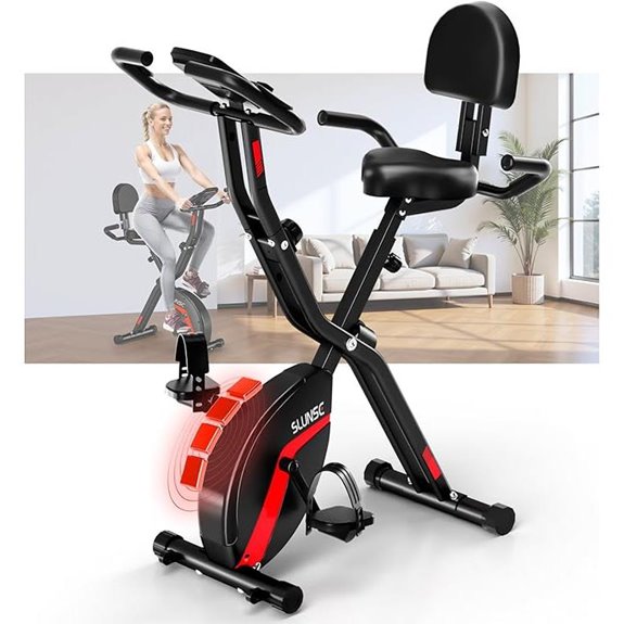 SLUNSE 5 IN 1 Folding Exercise Bike for Home
