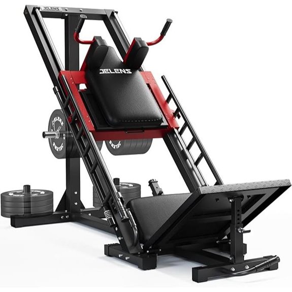 Leg Press Hack Squat Machine – Adjustable Home Gym Leg Exercise