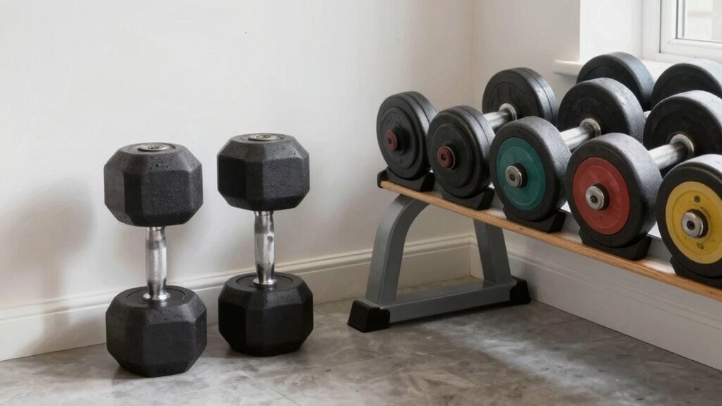compact adjustable dumbbell storage
