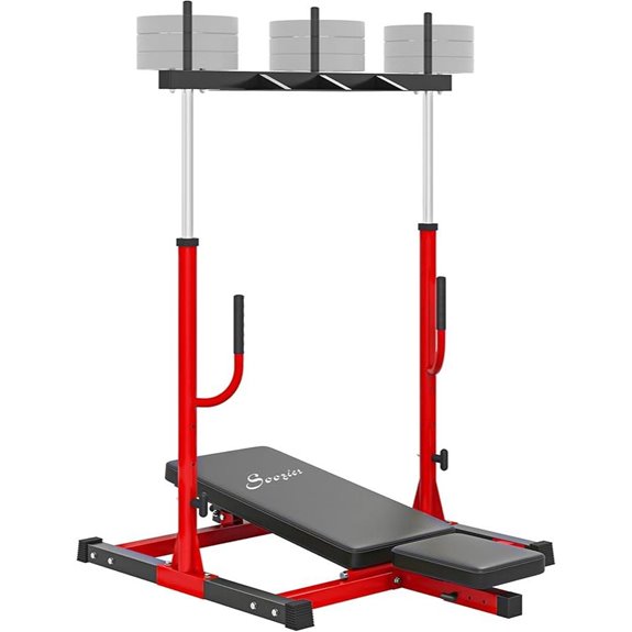 Soozier Vertical Leg Press Machine – 660 LBS Capacity Adjustable Positions Home Gym Compatible