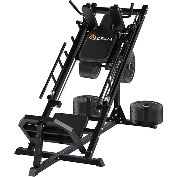 Mdeam Leg Press Hack Squat Machine – Linear Bearing 45° Angle